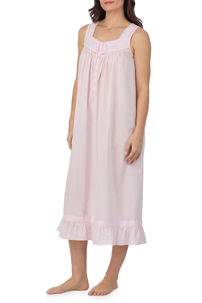 Cotton Lawn Ballet Nightgown, Alternate, color, PINK/WHITE