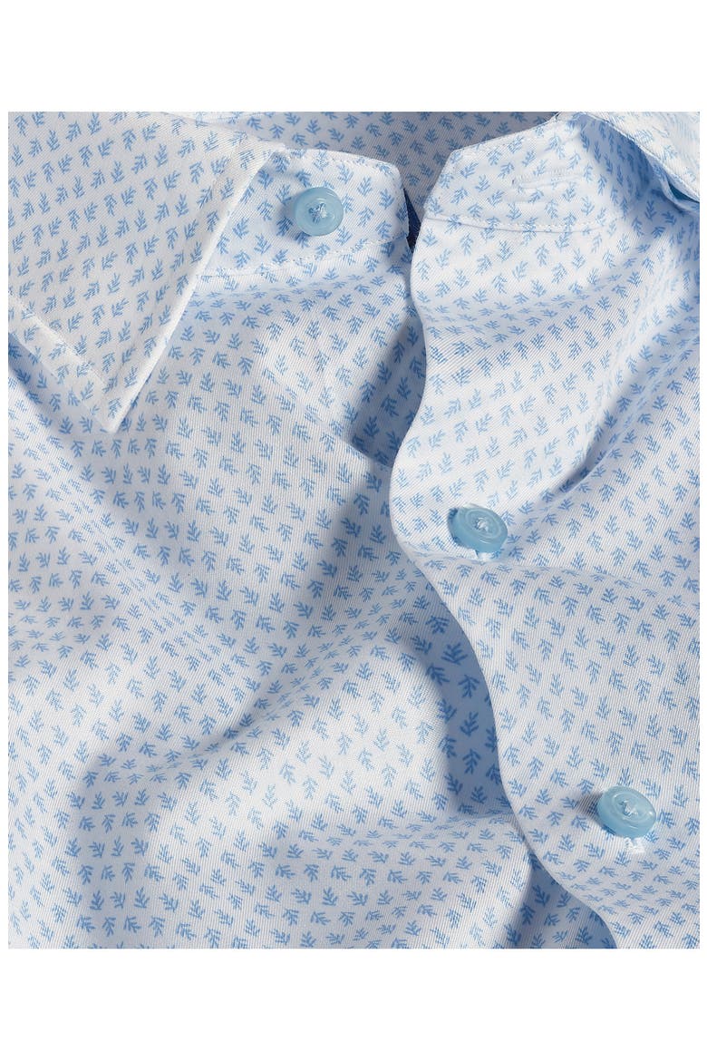 Neat Print Sport Shirt, Alternate, color, WHITE/ SKY