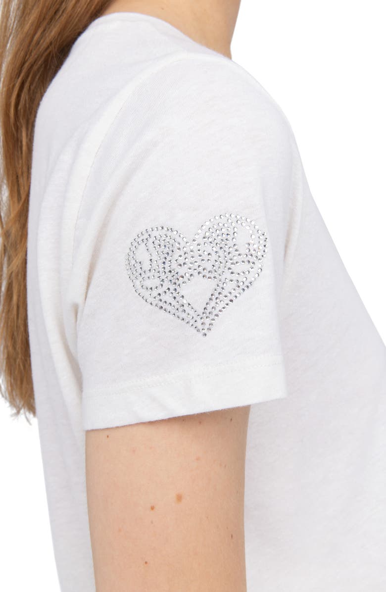 Zadig & Voltaire Alys Multicusto Strass Rhinestone Graphic T-Shirt, Alternate, color, 