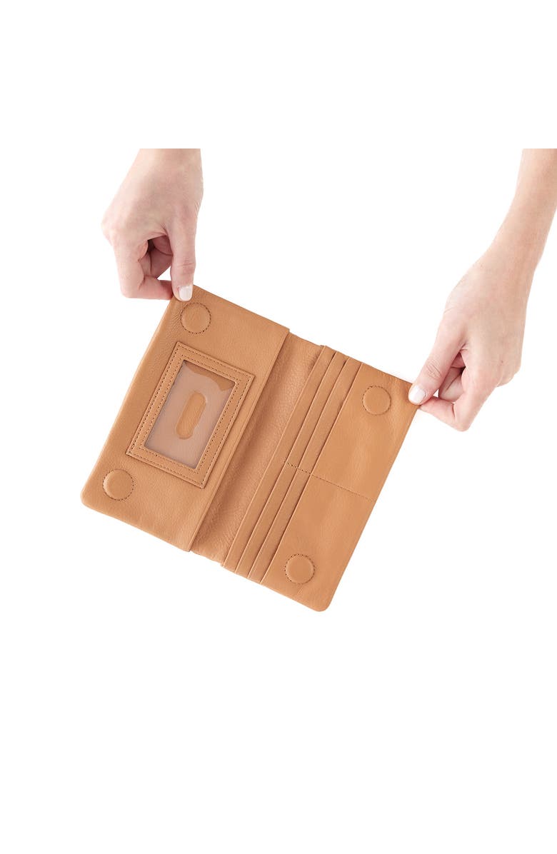 HOBO Lumen Leather Bifold Wallet, Alternate, color, Sandstorm