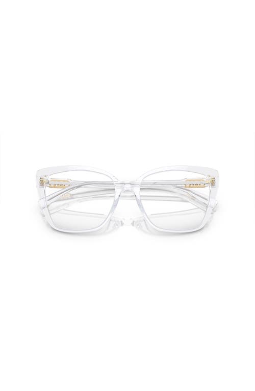 Michael Kors 53mm Square Optical Glasses In Transparent