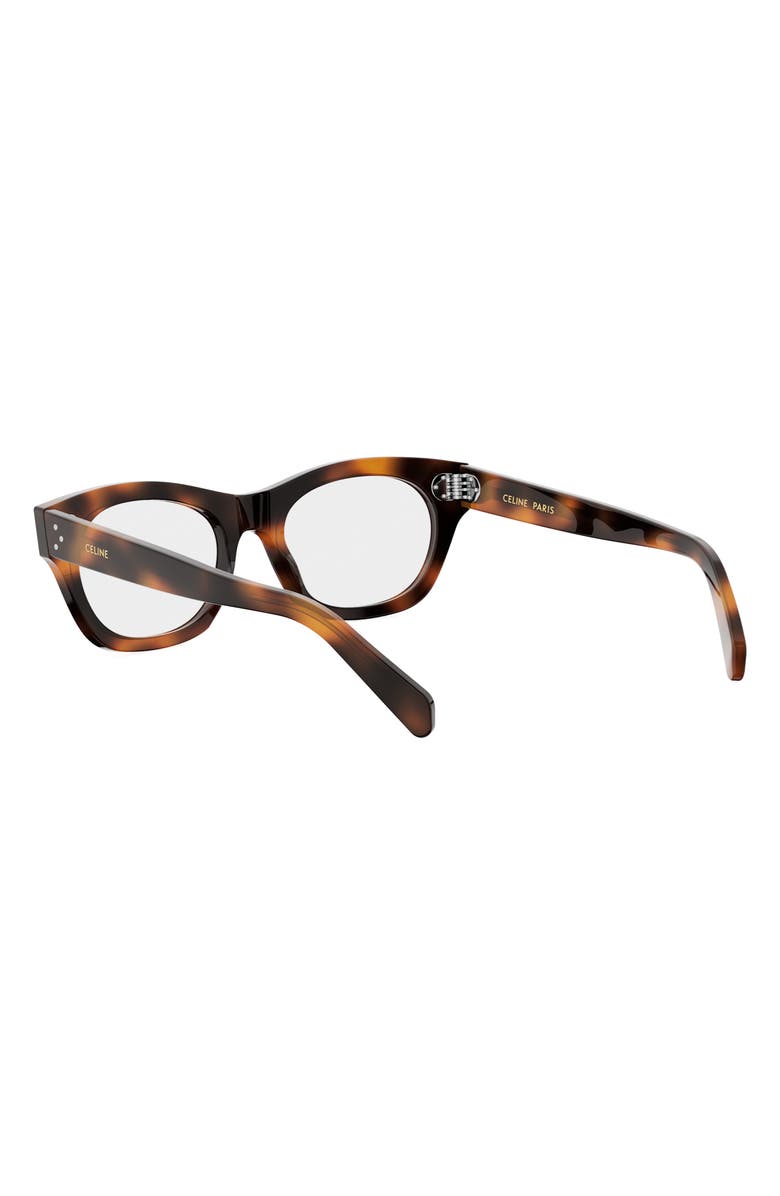 CELINE 3 Dots 53mm Cat Eye Optical Glasses, Alternate, color, Blonde Havana
