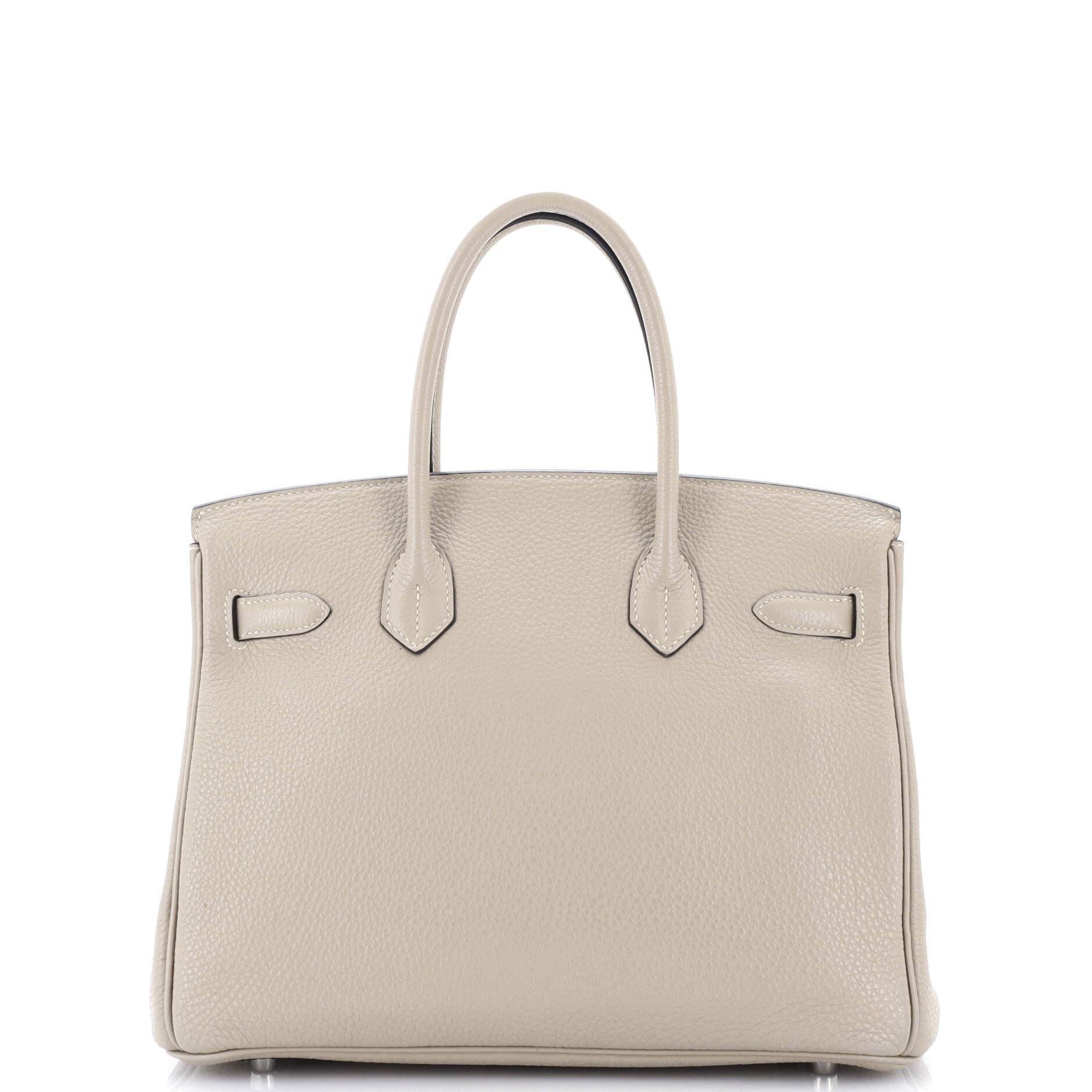 Pre-Owned Hermes Birkin Handbag Grey Togo with Palladium Hardware 30, Alternate, color, Gris Tourterelle