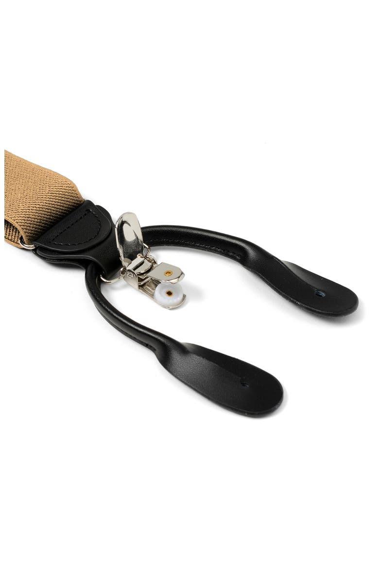 Black Clip/Button Suspenders, Alternate, color, TAN