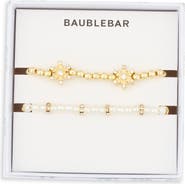 BaubleBar Snowflake & Pearl Set of 2 Bracelets