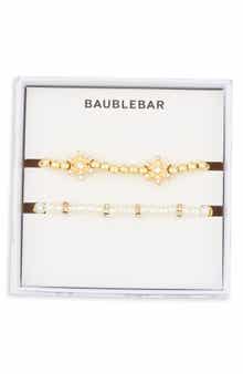 BaubleBar Snowflake & Pearl Set of 2 Bracelets