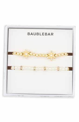 BaubleBar Snowflake & Pearl Set of 2 Bracelets