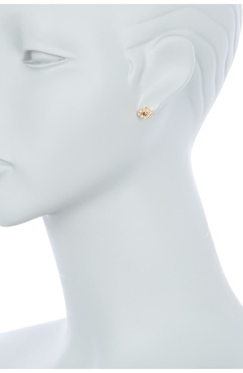 PAIGE NOVICK Evil Eye Natural White Zircon Stud Earrings, Alternate, color, 