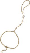 Nadri Esme Faux Pearl Hand Chain