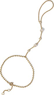 Nadri Esme Faux Pearl Hand Chain