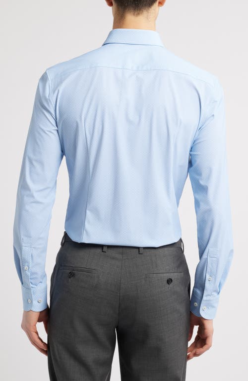 Hugo Boss Boss Hank Kent Slim Fit Performance Stretch Dress Shirt In Blue