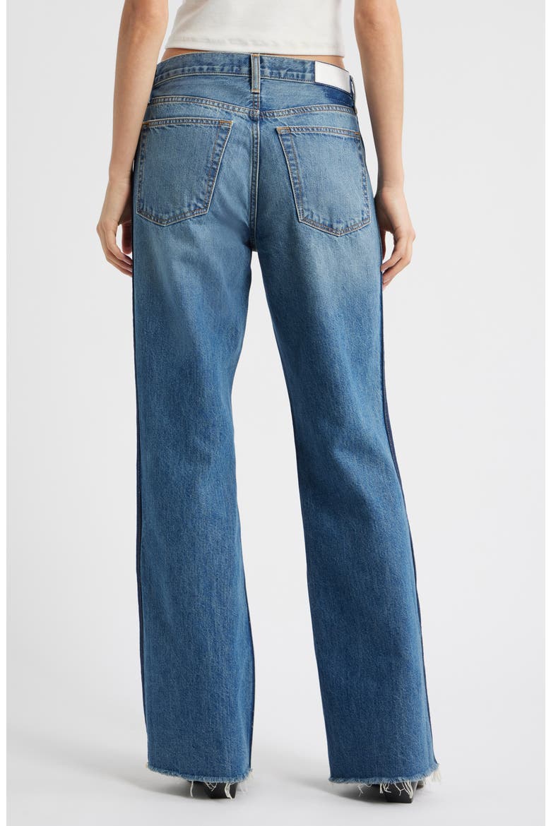 The Californian High Waist Raw Hem Flare Leg Jeans, Alternate, color, MID70SSHADOW