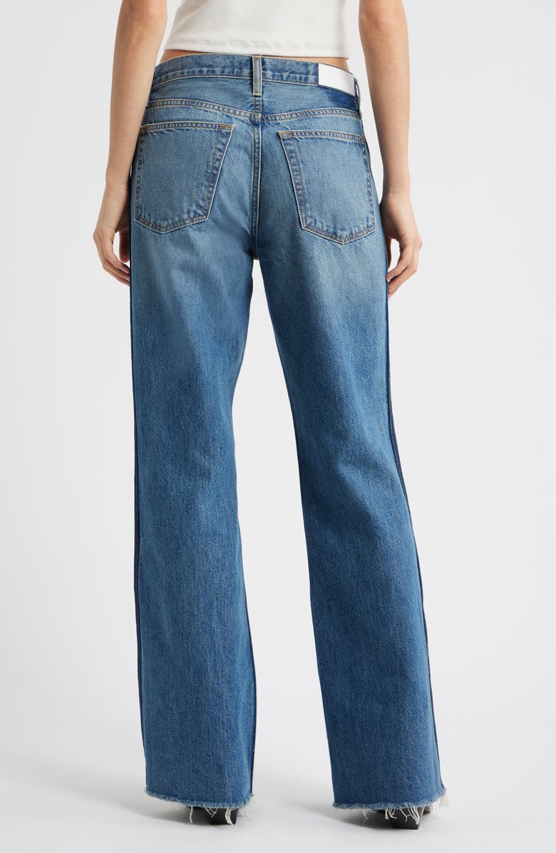 Re/Done The Californian High Waist Raw Hem Flare Leg Jeans, Alternate, color, Mid70sshadow