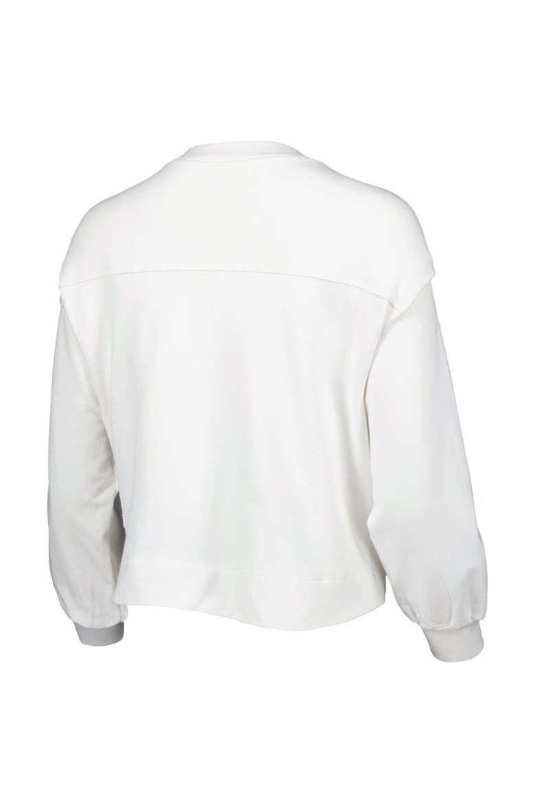 Women's Lusso White Los Angeles Lakers Lola Ball and Chain Pullover Sweatshirt, Alternate, color, White