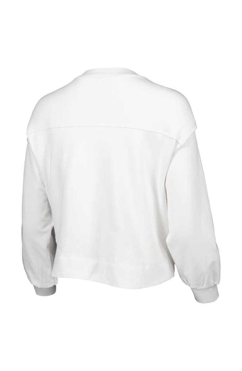 LUSSO Women's Lusso White Los Angeles Lakers Lola Ball and Chain Pullover Sweatshirt, Alternate, color, White