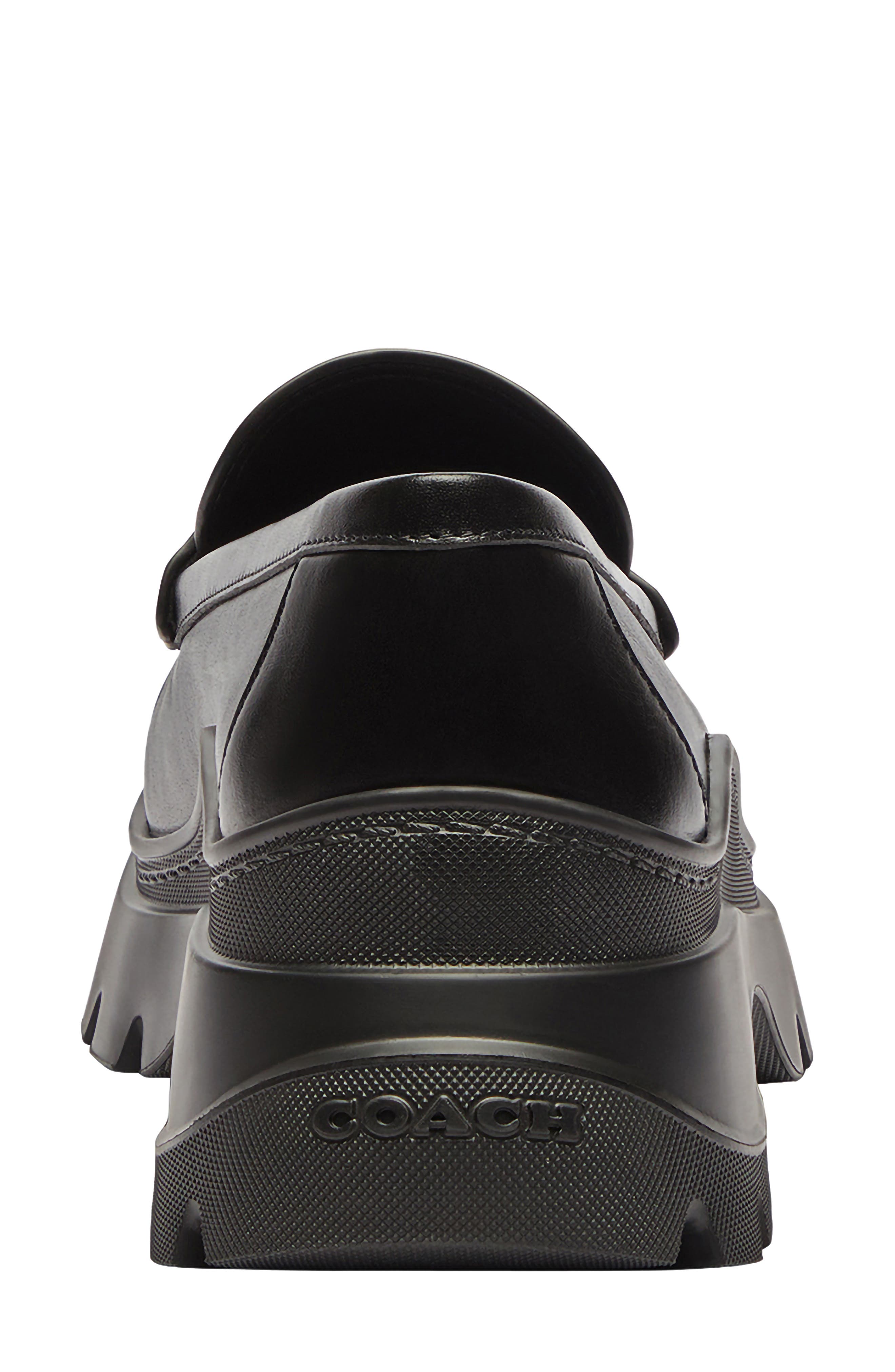 Sport Leather Loafer, Alternate, color, BLACK