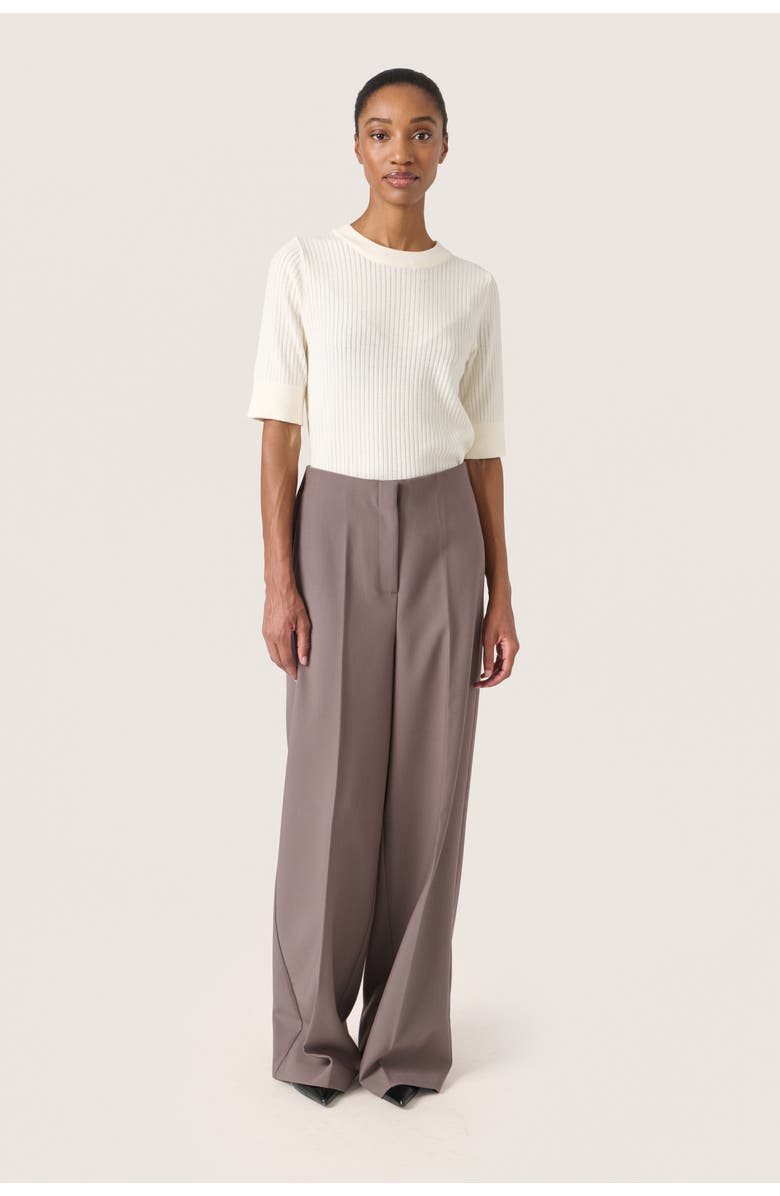 Soaked in Luxury Corinne High-Waisted Wide Legs Trousers, Alternate, color, Dark Gull Gray