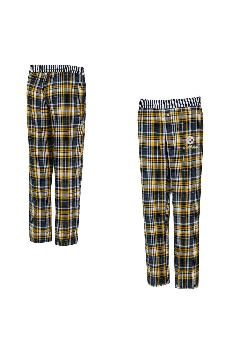 CONCEPTS SPORT Women's Concepts Sport  Black Pittsburgh Steelers Laney Plaid Tri-Blend Pants, Alternate, color, Black