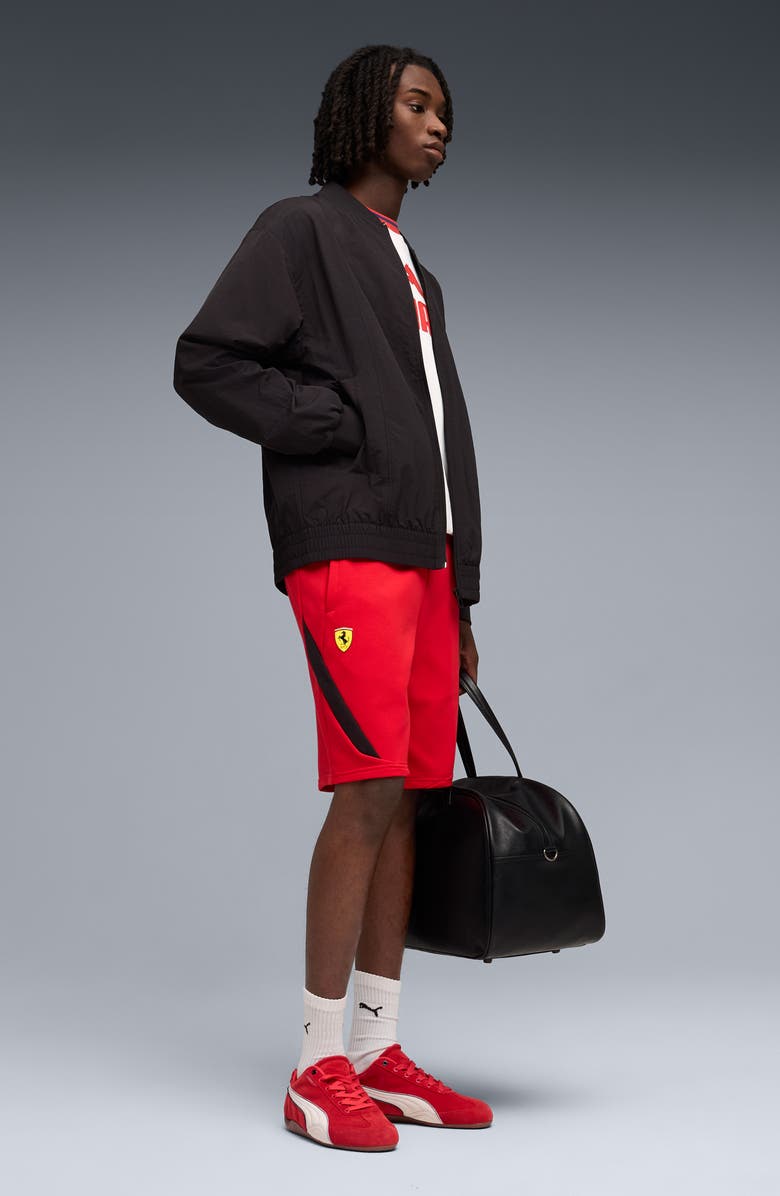 PUMA Scuderia Ferrari Motosport 1 Sweat Shorts, Alternate, color, Rosso Corsa