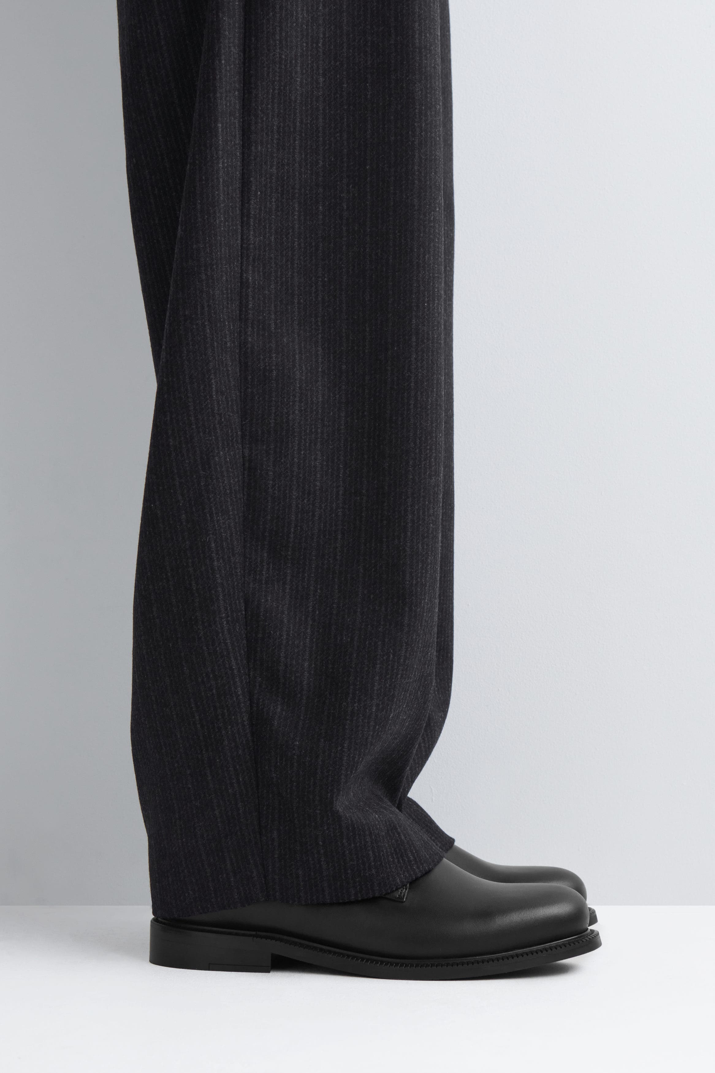 COS Leather Derby Shoes, Alternate, color, Black
