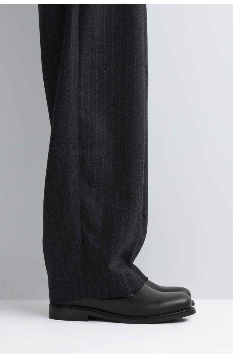 COS Leather Derby Shoes, Alternate, color, Black