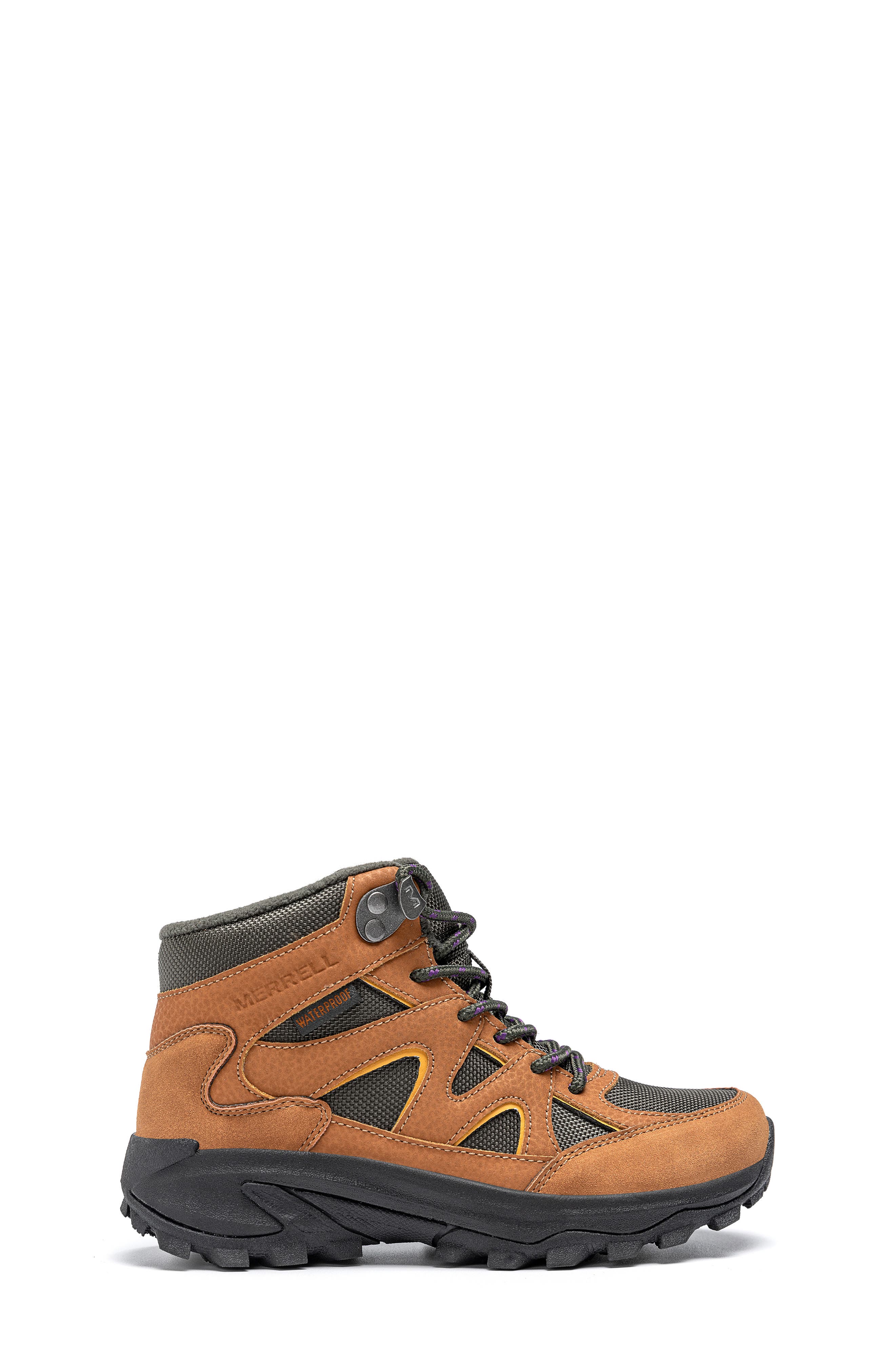 Kids' Moab Peak Waterproof Hiking Boot, Alternate, color, TAN/OLIVE