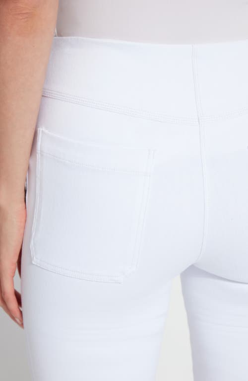 Lyssé Kenny High Rise Ankle Baby Bootcut Jeans In White In White