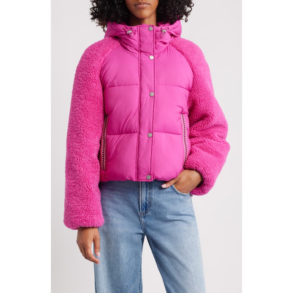 Ugg(r) Mykah Uggbraid Puffer Jacket In Pink