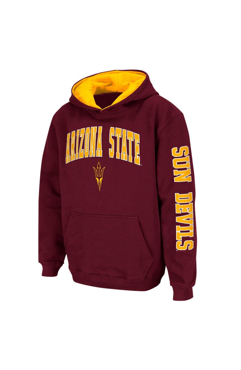 COLOSSEUM Youth Colosseum Maroon Arizona State Sun Devils 2-Hit Team Pullover Hoodie, Alternate, color, Maroon