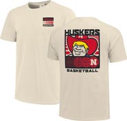 IMAGE ONE Men's Cream Nebraska Huskers Basketball Staredown Comfort Colors