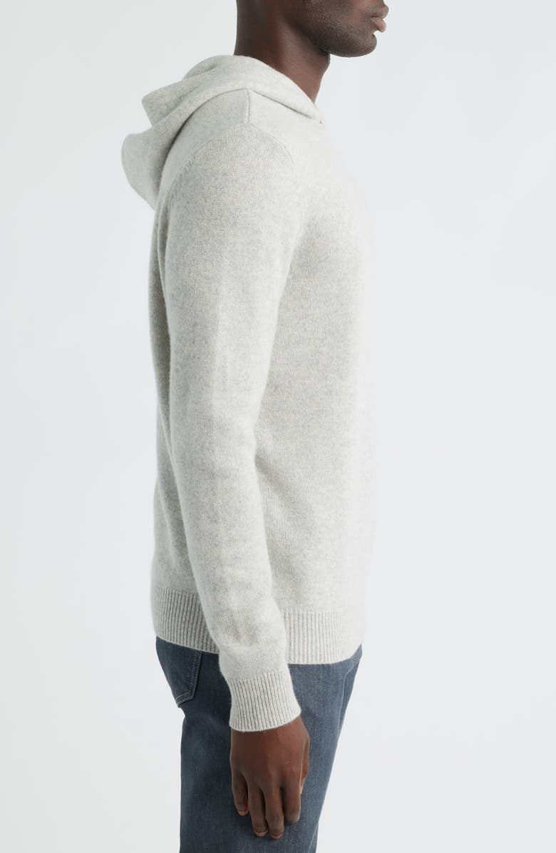 Nordstrom Luxe Cashmere Hooded Sweater, Alternate, color, Grey Heather