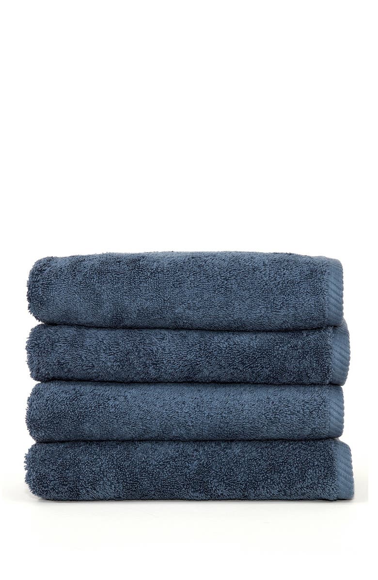 Linum Home Textiles Midnight Blue Soft Twist Hand Towels - Set of 4, Main, color, Midnight Blue