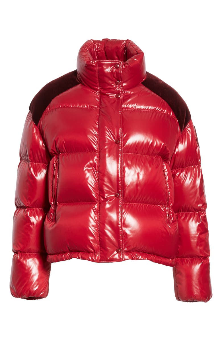 Moncler Genius by Moncler Chouette Velvet Trim Down Puffer Coat, Alternate, color,