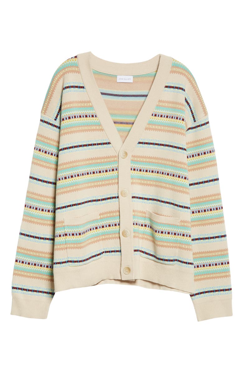 John Elliott Men's Nogales Stripe Cardigan, Alternate, color, 