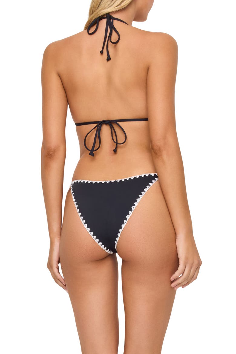 Zhara Classic Swim Bottoms, Alternate, color, BLACK/ CREAM