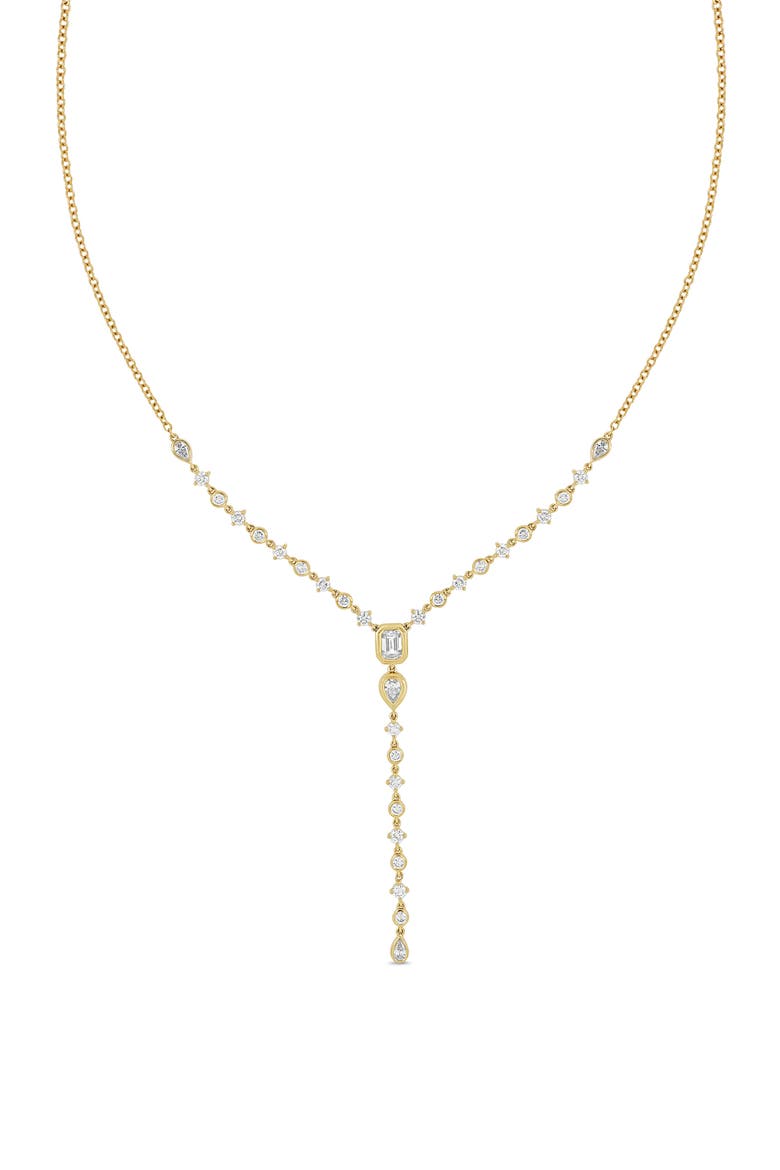 Monaco Diamond Y-Necklace (Online Trunk Show), Main, color, 18K YELLOW GOLD