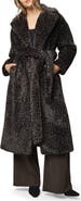 Splendid Lucia Tie Waist Long Faux Fur Coat