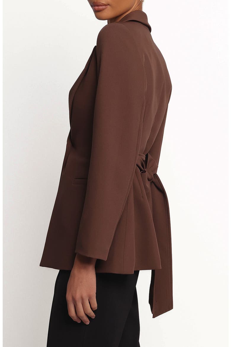 Eliana Tie Waist Blazer, Alternate, color, ESPRESSO