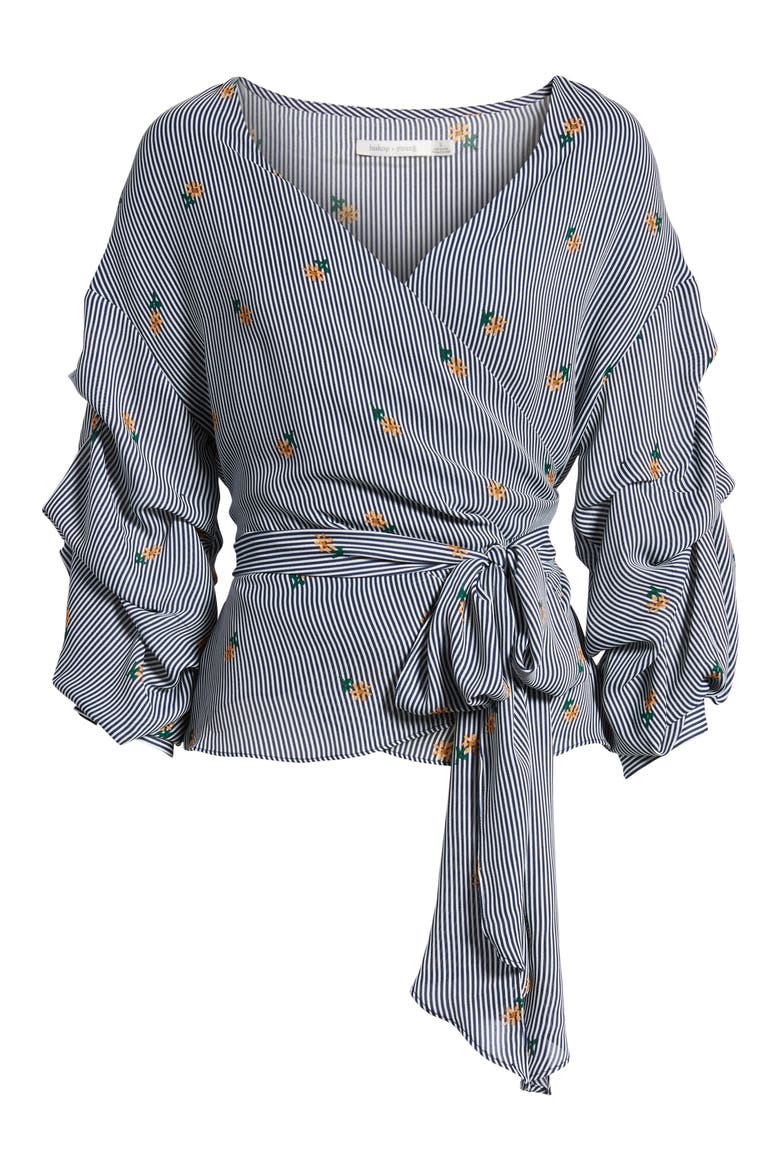 Majorca Stripe Wrap Top, Alternate, color, MAJORCA STRIPE