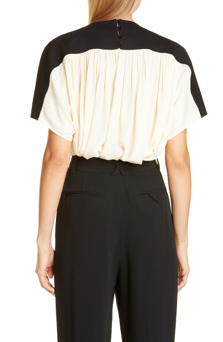 Proenza Schouler Colorblock Gathered Top, Alternate, color, 