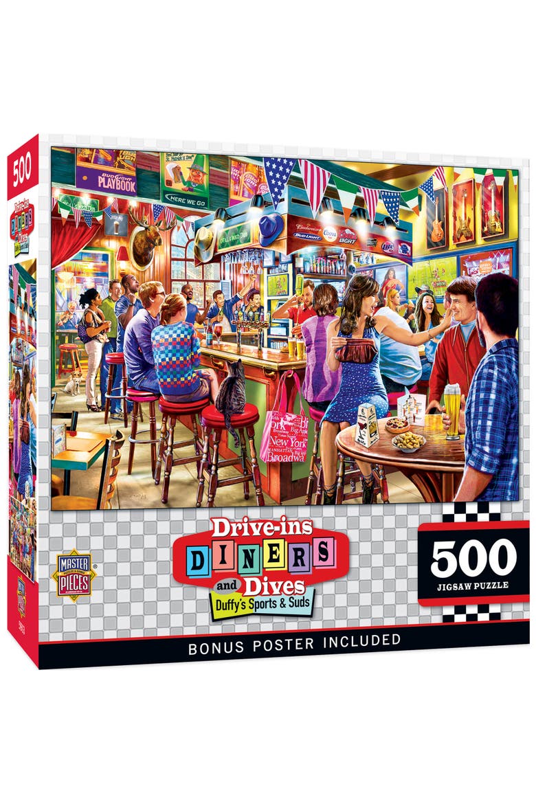 Duffy's Sports & Suds 500 Piece Puzzle, Main, color, Multicolor