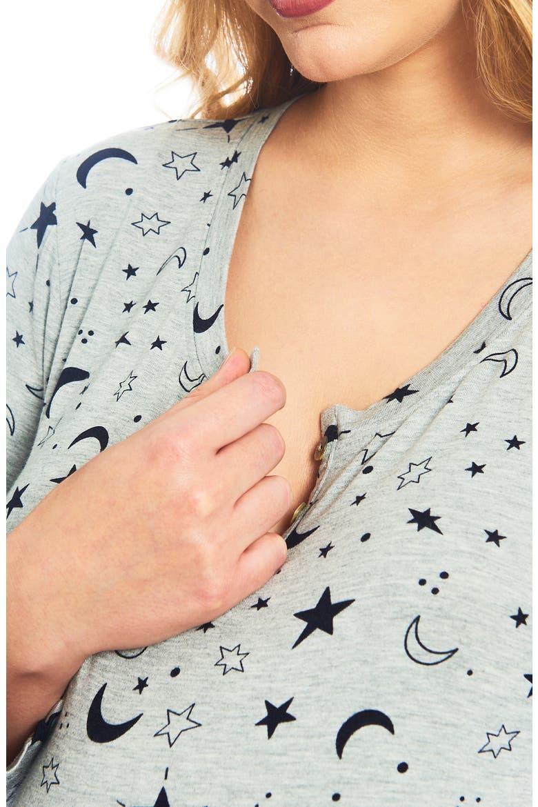 Laina During & After 2-Piece Maternity/Nursing Sleep Set, Alternate, color, TWINKLE NIGHT