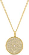 Bony Levy 18K Gold Bardot Natural Diamond Large Medallion Pendant Necklace