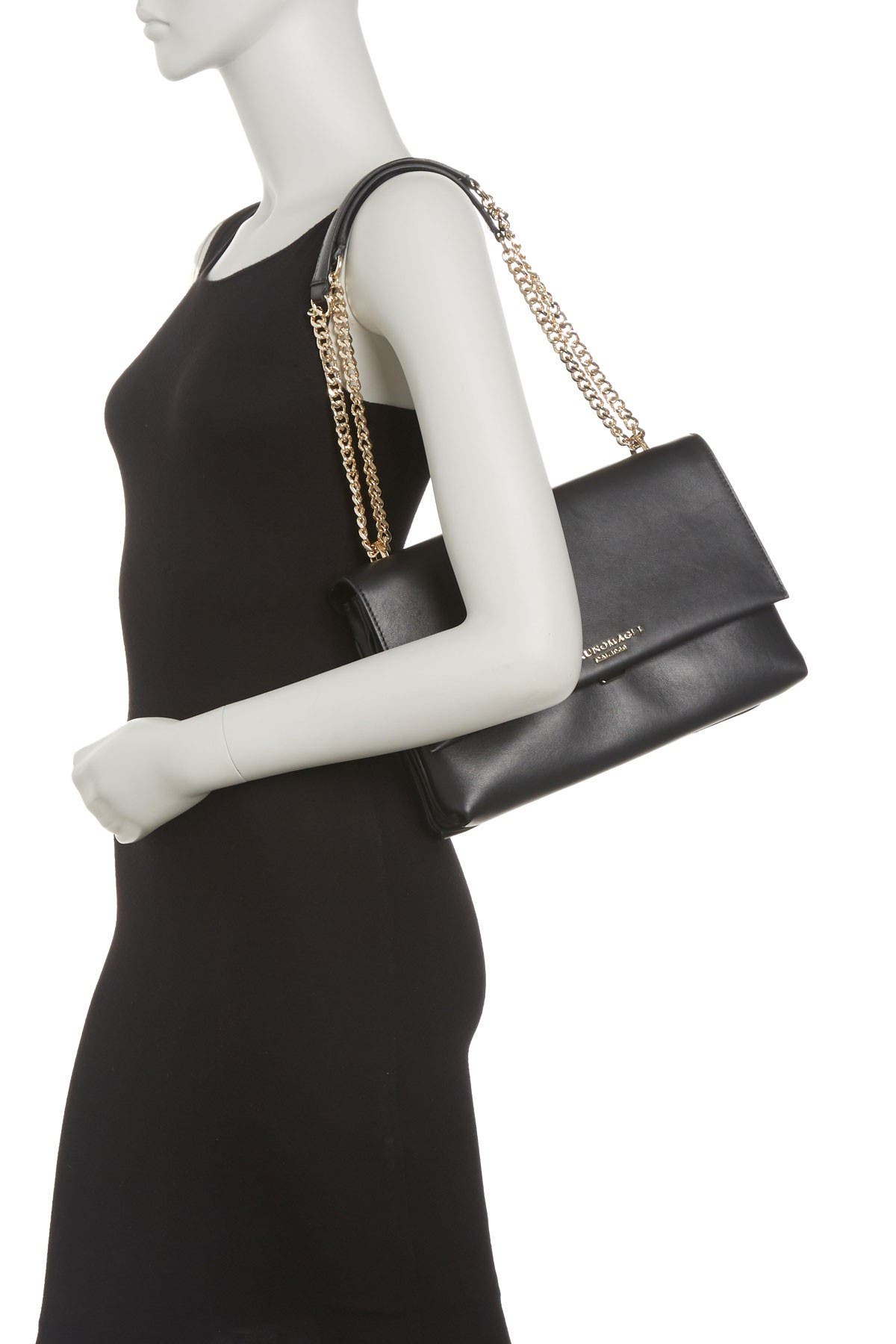 Bruno Magli Leather Chain Shoulder Bag, Alternate, color, 