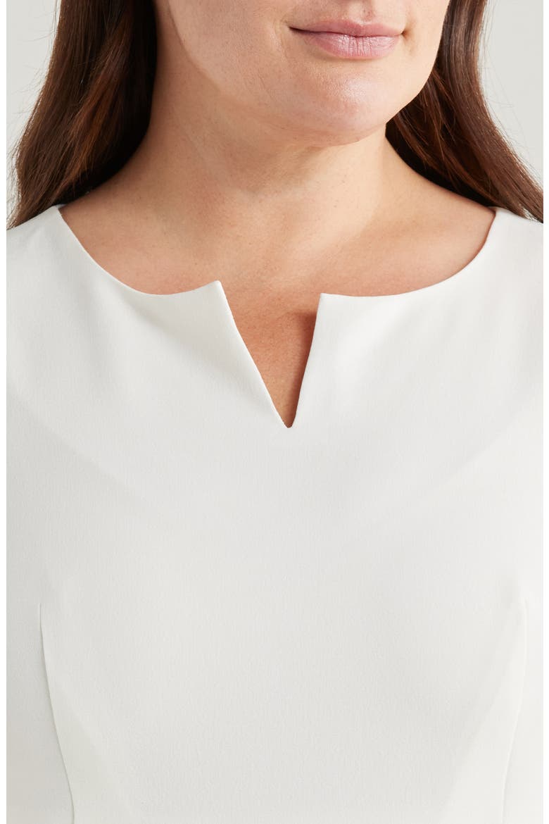 Notch Neckline Sleeveless Sheath Dress, Alternate, color, VANILLA ICE