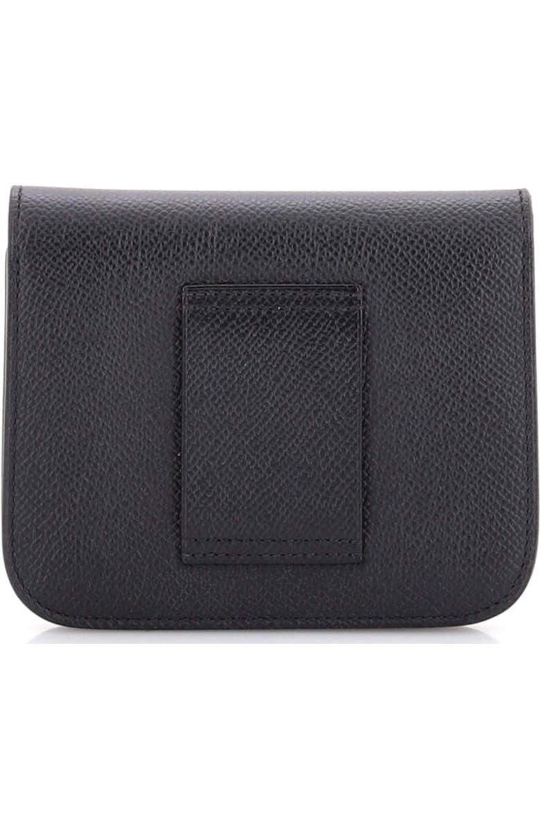 Pre-Owned Hermes Constance Slim Wallet Epsom, Alternate, color, Noir