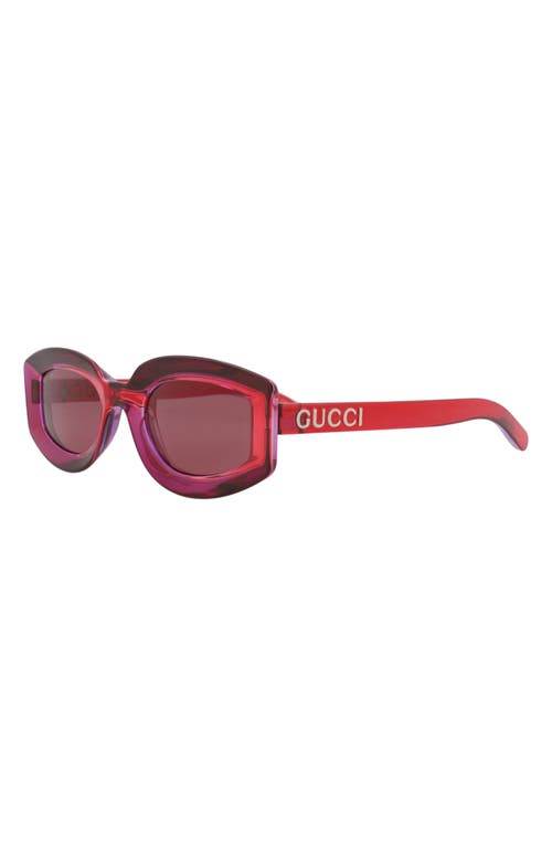Gucci Cat Eye-frame Injection Sunglasses In Red
