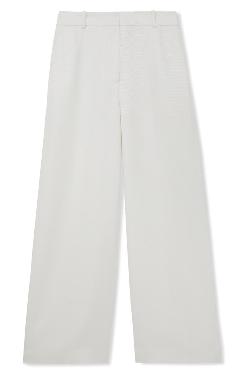 Reiss Alyx Linen Blend Wide Leg Trousers, Alternate, color, White