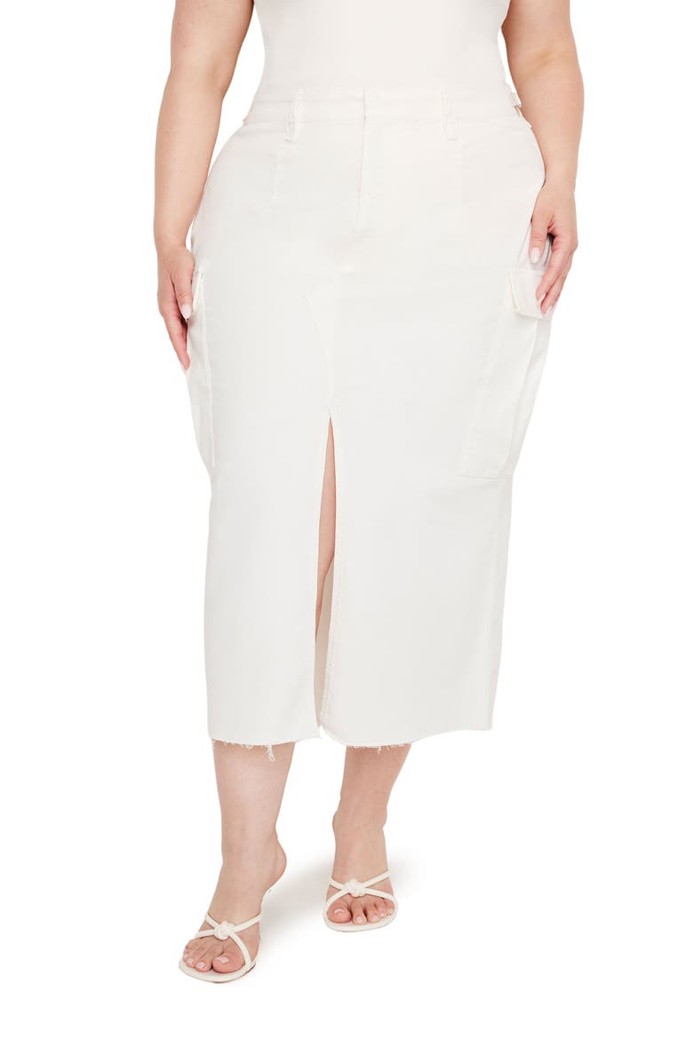 Cargo Midi Skirt, Alternate, color, CLOUD WHITE001