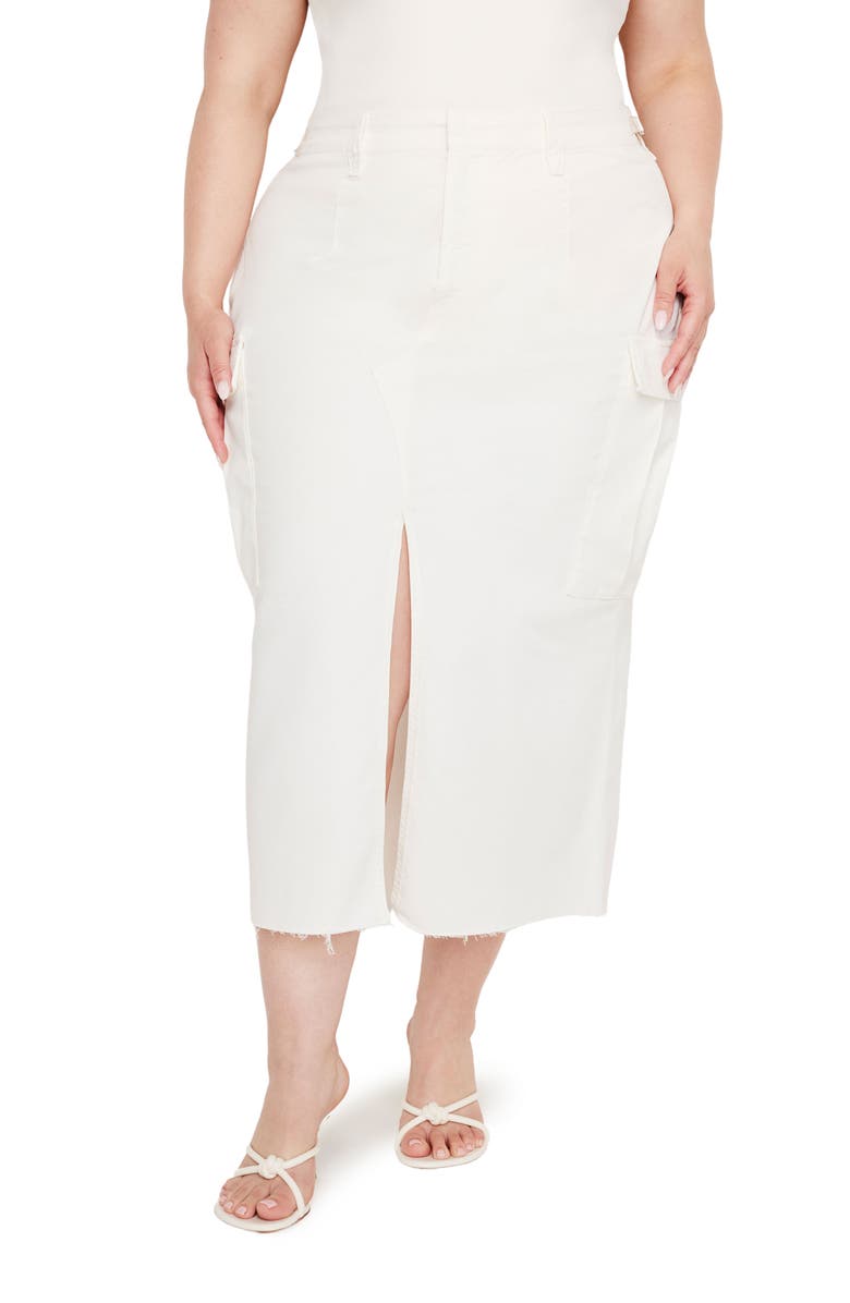 Good American Cargo Midi Skirt, Alternate, color, 